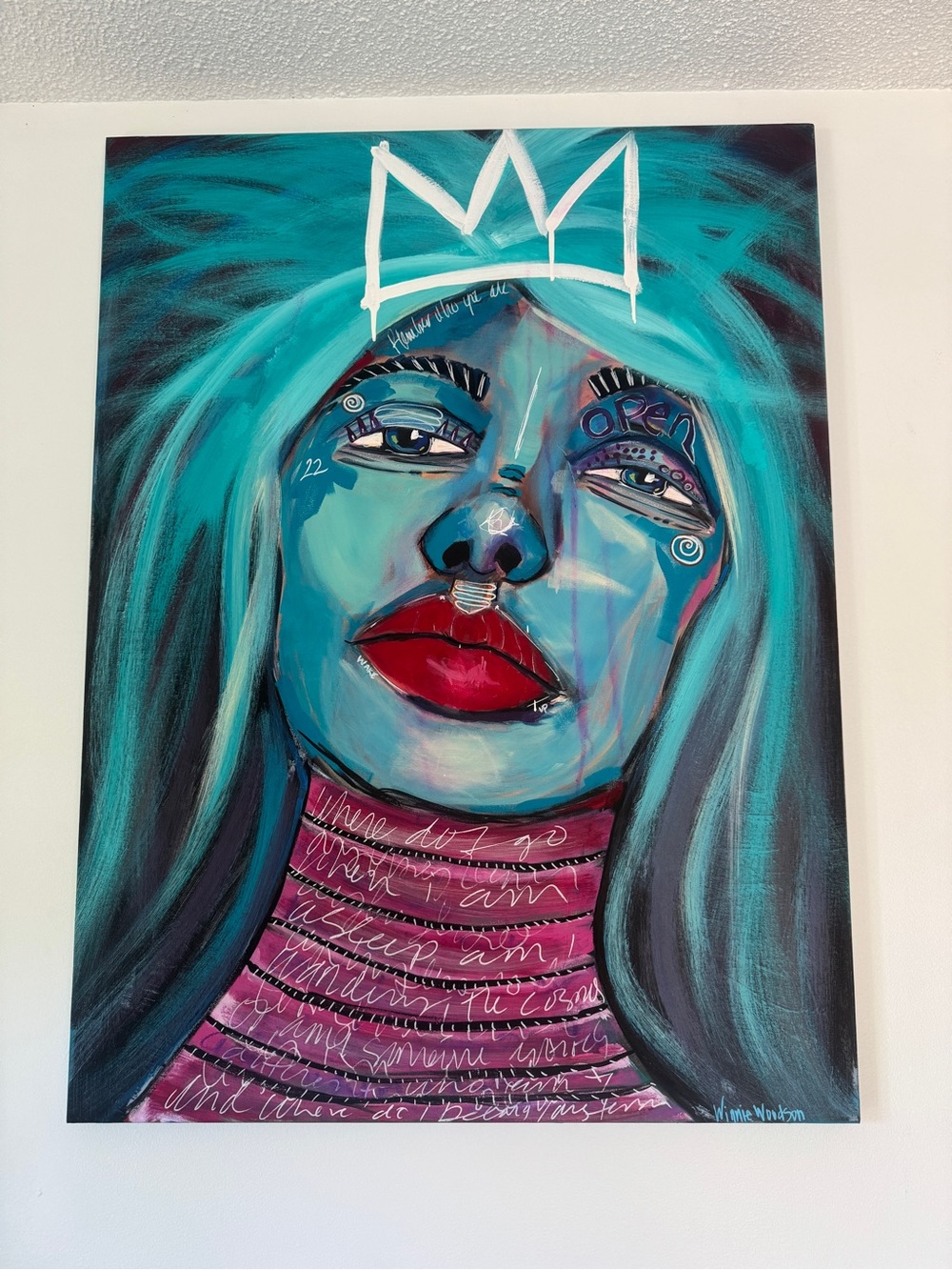 Original Mixed Media Painting: "Awakening Queen" Large Canvas Wall Art